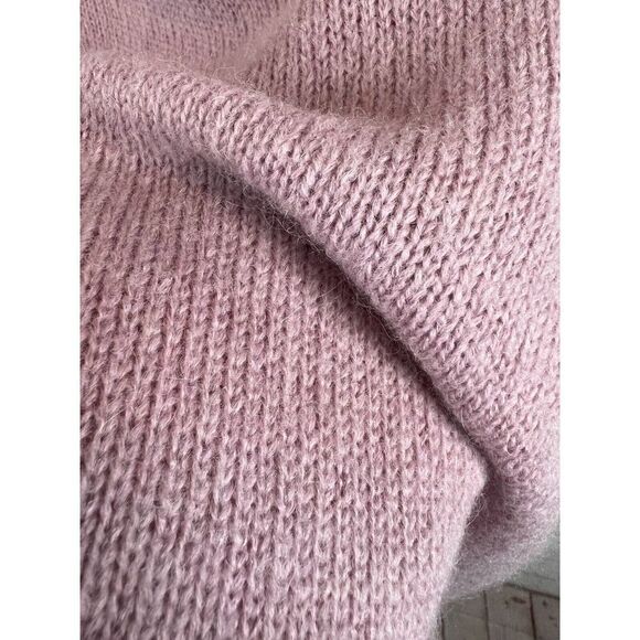 SOFT SURROUNDINGS alpaca wool blend pastel pink knit sweater pullover size S - Picture 7 of 8